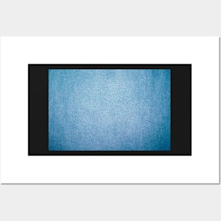 Blue leather effect design Posters and Art